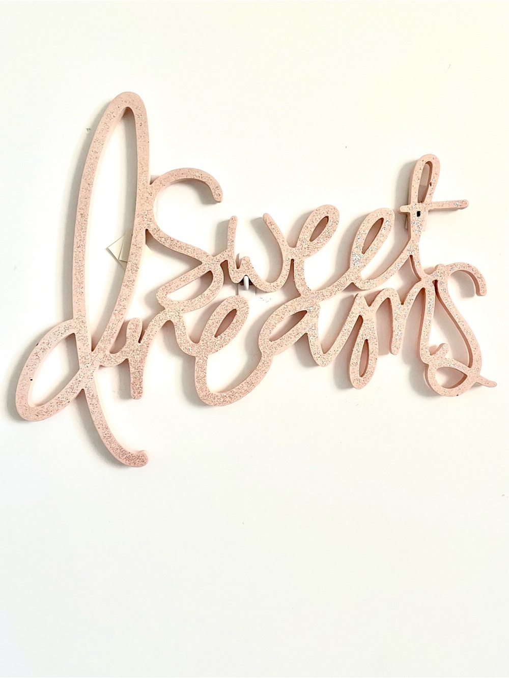 Sweet Dreams Script Wall Sign - Pink